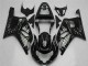 2001-2003 Suzuki GSXR 600/750 Motorcycle Fairings - Glossy Black Silver Flame Australia