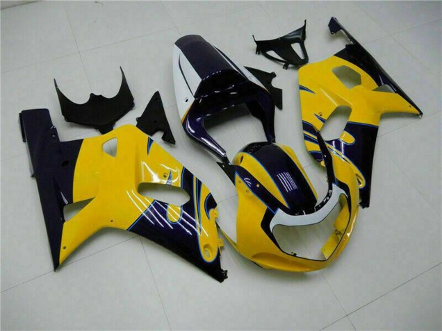 2001-2003 Suzuki GSXR 600/750 Motorcycle Fairings - Yellow Dark Blue Glossy Black Australia