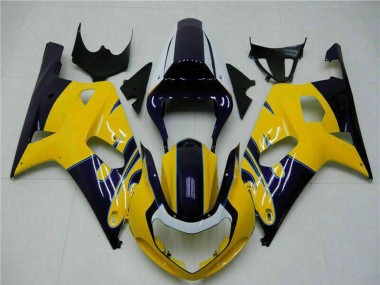 Affordable 2001-2003 Suzuki GSXR 600/750 Motorcycle Fairings - Yellow Dark Blue Glossy Black Australia