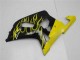 2001-2003 Suzuki GSXR 600/750 Motorcycle Fairings - Glossy Black Yellow Flame Australia