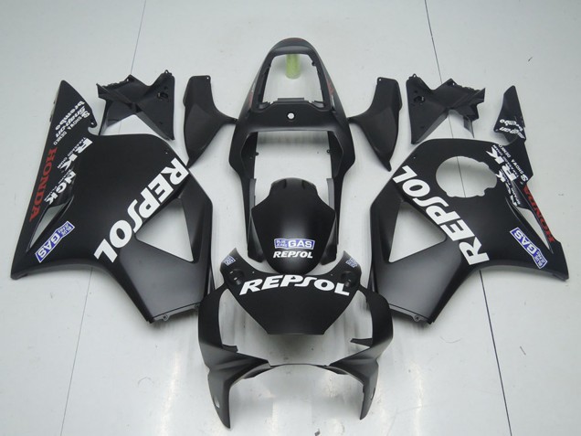 2002-2003 Honda CBR900RR 954 Motorcycle Fairings - Matte Black Repsol Australia