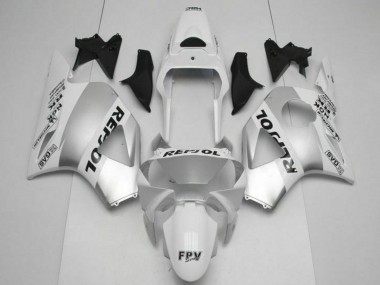 Affordable 2002-2003 Honda CBR900RR 954RR Motorcycle Fairings - White Silver Black Repsol Australia