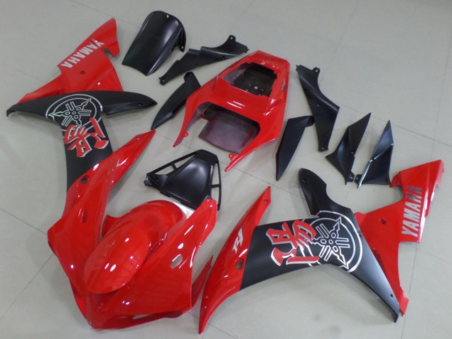 2002-2003 Yamaha YZF R1 Motorcycle Fairings - Red Matte Black Australia