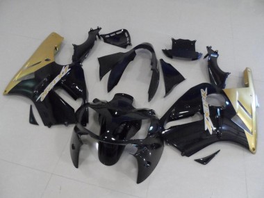 Affordable 2002-2006 Kawasaki ZX12R Motorcycle Fairing Kits - Glossy Black Gold Australia