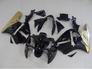 Affordable 2002-2006 Kawasaki ZX12R Motorcycle Fairing Kits - Glossy Black Gold Australia