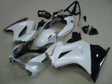 Affordable 2002-2013 Honda VFR 800 Motorcycle Fairings - White Glossy Black Silver Decal Australia