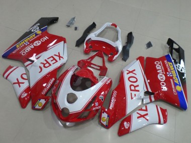 Affordable 2003-2004 Ducati 999 Motorcycle Fairings - White Red Blue Glossy Black Xerox OEM Style Australia