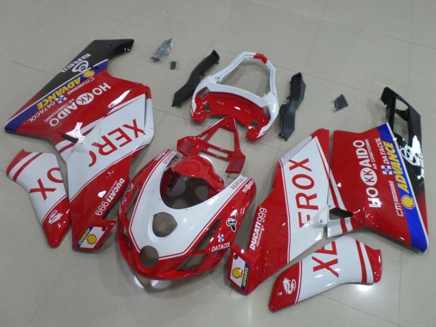 2003-2004 Ducati 999 Motorcycle Fairings - White Red Blue Glossy Black Xerox OEM Style Australia