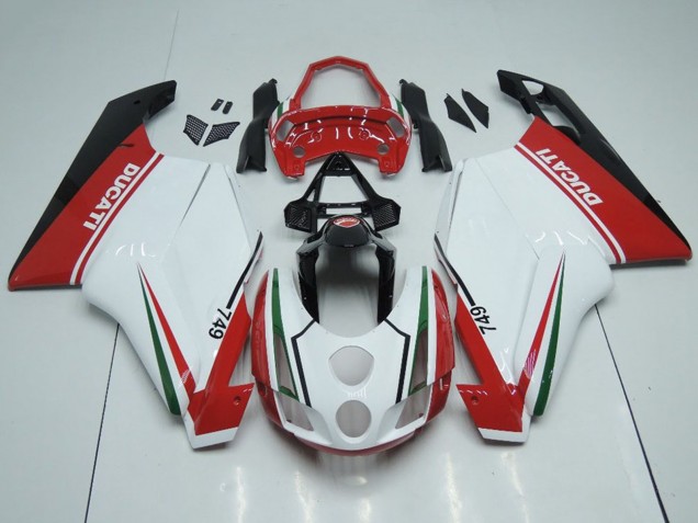2003-2004 Ducati 749 Motorcycle Fairings - White Red Green Glossy Black Australia