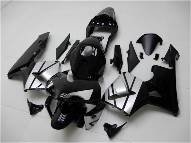 Affordable 2003-2004 Honda CBR600RR Motorcycle Fairings - Silver Glossy Black Stripe Australia