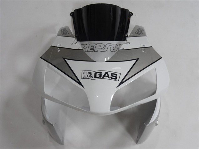 2003-2004 Honda CBR600RR Motorcycle Fairing - White Silver Black Repsol Australia