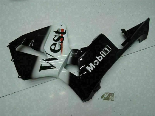 2003-2004 Honda CBR600RR Motorcycle Fairings - Glossy Black White West Mobil Australia