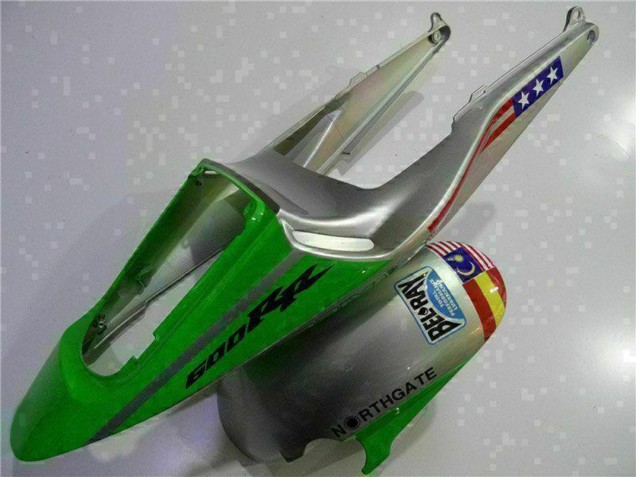 2003-2004 Honda CBR600RR Motorcycle Fairing - Silver Green Glossy Black Australia