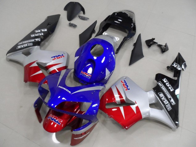 2003-2004 Honda CBR600RR Motorcycle Fairings - Silver Red Blue Glossy Black HRC Australia