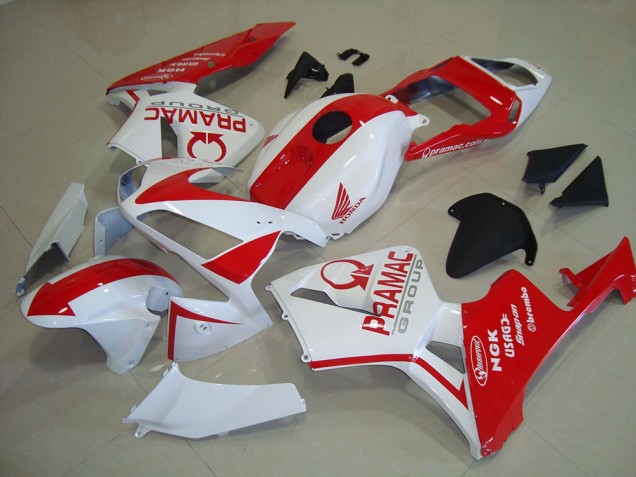2003-2004 Honda CBR600RR Motorcycle Fairings - White Red Pramac Australia