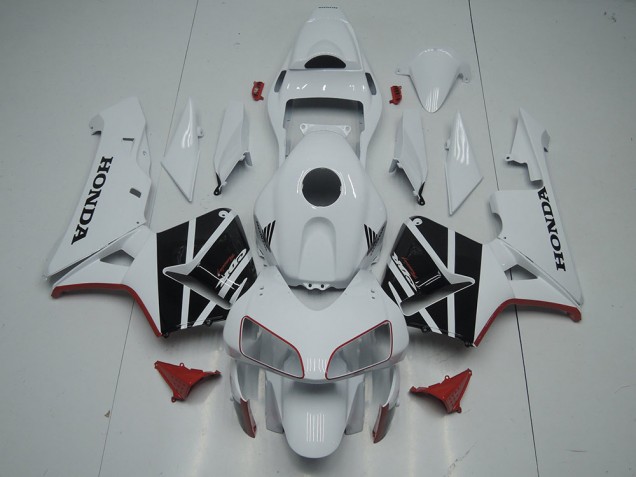 2003-2004 Honda CBR600RR Motorcycle Fairing - White Glossy Black Australia