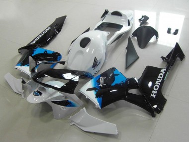 Affordable 2003-2004 Honda CBR600RR Motorcycle Fairings - White Blue Glossy Black Australia
