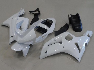 Affordable 2003-2004 Kawasaki ZX6R Motorcycle Fairings - White Australia
