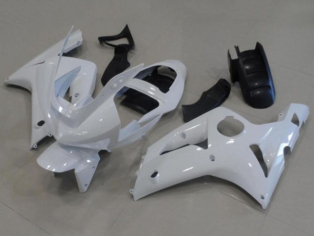 2003-2004 Kawasaki ZX6R Motorcycle Fairings - White Australia
