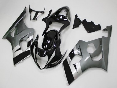 Affordable 2003-2004 Suzuki GSXR 1000 Motorcycle Fairings - Glossy Black Silver Grey Australia