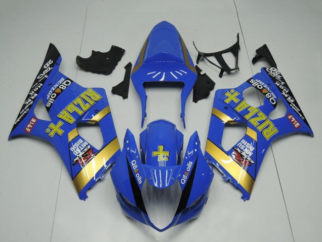 2003-2004 Suzuki GSXR 1000 Motorcycle Fairing - Blue Gold Black Rizla Australia