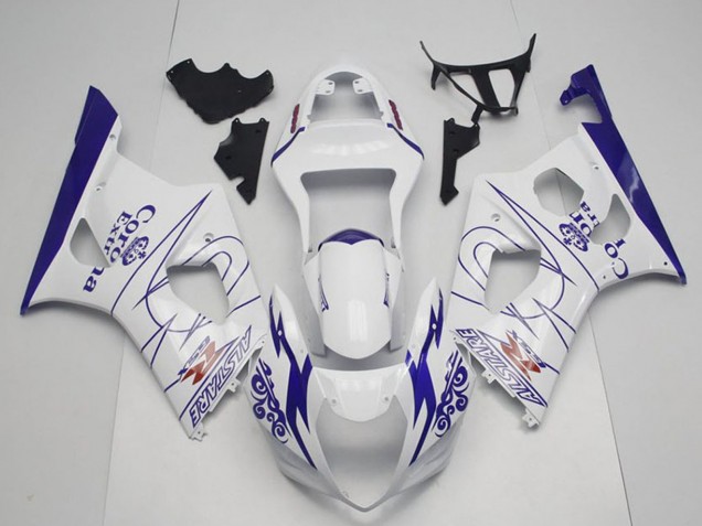 2003-2004 Suzuki GSXR 1000 Motorcycle Fairings - White Blue Corona Alstare Australia