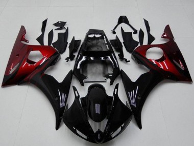 Affordable 2003-2004 Yamaha YZF R6 Motorcycle Fairing Kits - Glossy Black Red Australia