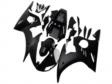 Affordable 2003-2004 Yamaha YZF R6 Motorcycle Fairings - Glossy Black Matte Black Australia