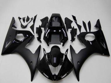 Affordable 2003-2004 Yamaha YZF R6 Motorcycle Fairings - Glossy Black Matte Black Australia