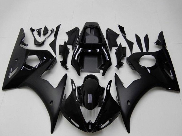 2003-2004 Yamaha YZF R6 Motorcycle Fairings - Glossy Black Matte Black Australia