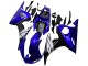 2003-2004 Yamaha YZF R6 Motorcycle Fairings - Blue White Glossy Black Australia