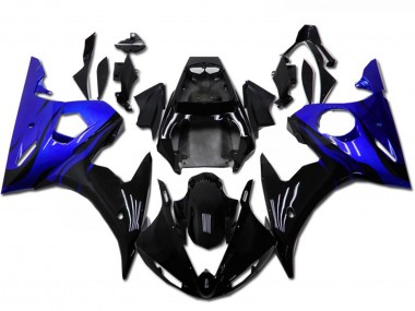 Affordable 2003-2004 Yamaha YZF R6 Motorcycle Fairing Kits - Blue Glossy Black Australia