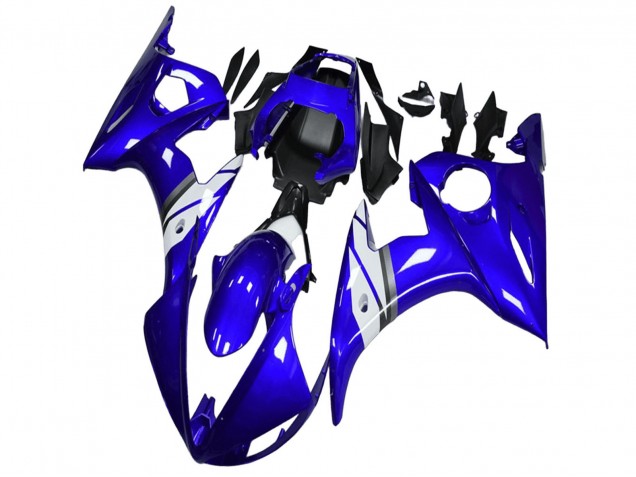 2003-2004 Yamaha YZF R6 Motorcycle Fairings - Blue White Australia