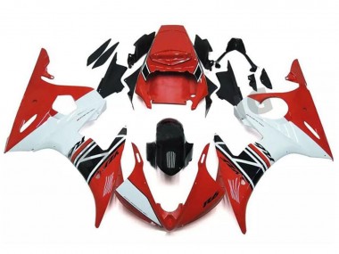 Affordable 2003-2004 Yamaha YZF R6 Motorcycle Fairing - Red White Glossy Black Australia