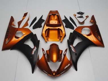 Affordable 2003-2004 Yamaha YZF R6 Motorcycle Fairings - Orange Matte Black Australia