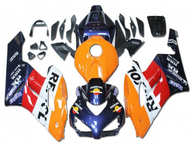 2004-2005 Honda CBR1000RR Motorcycle Fairings - Orange Red White Blue Repsol Australia
