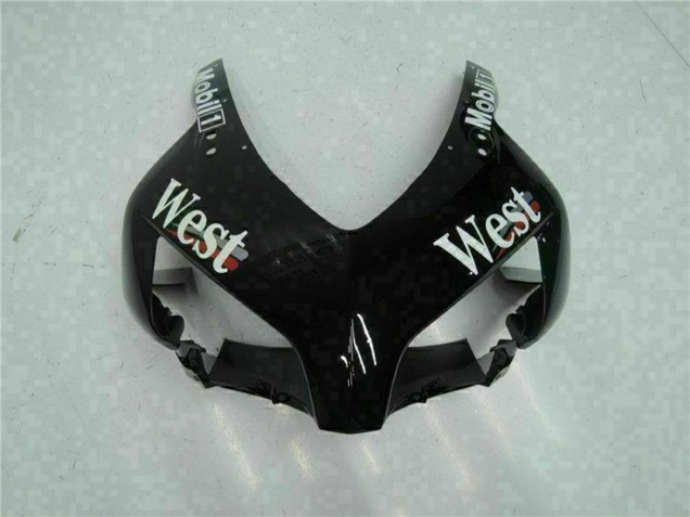 2004-2005 Honda CBR1000RR Motorcycle Fairings - Glossy Black White West Mobil Michelin Australia