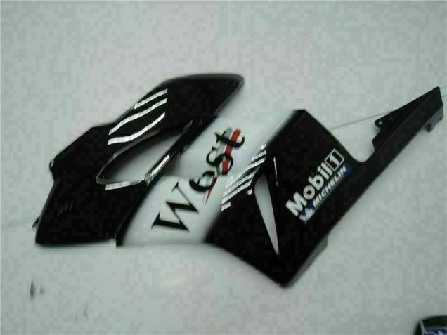 2004-2005 Honda CBR1000RR Motorcycle Fairings - Glossy Black White West Mobil Michelin Australia