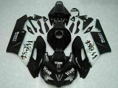 Affordable 2004-2005 Honda CBR1000RR Motorcycle Fairings - Glossy Black White West Mobil Michelin Australia