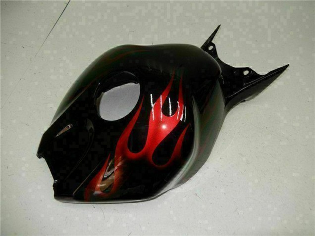 2004-2005 Honda CBR1000RR Motorcycle Fairings - Glossy Black Red Flame Australia