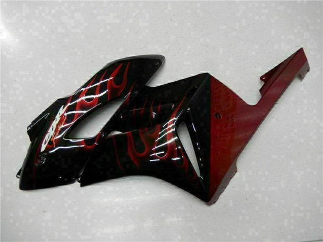 2004-2005 Honda CBR1000RR Motorcycle Fairings - Glossy Black Red Flame Australia