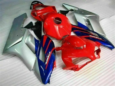 Affordable 2004-2005 Honda CBR1000RR Motorcycle Fairings - Silver Red Blue Black Stripe Australia