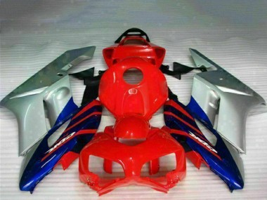 Affordable 2004-2005 Honda CBR1000RR Motorcycle Fairings - Silver Red Blue Black Stripe Australia