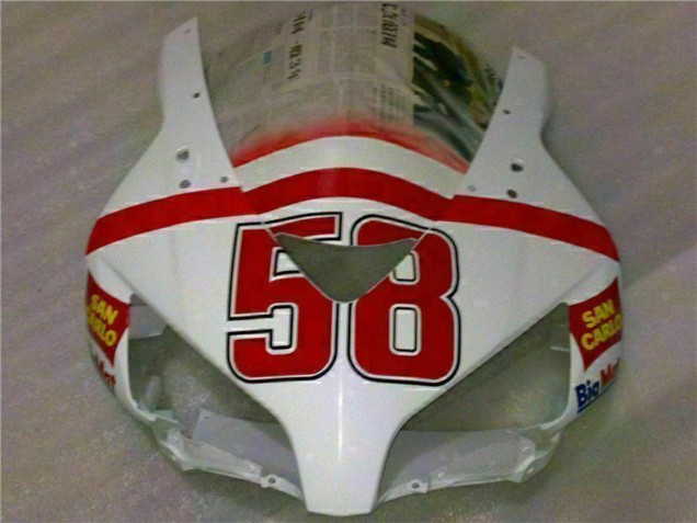 2004-2005 Honda CBR1000RR Motorcycle Fairings - White Red Yellow San Carlo 58 Australia