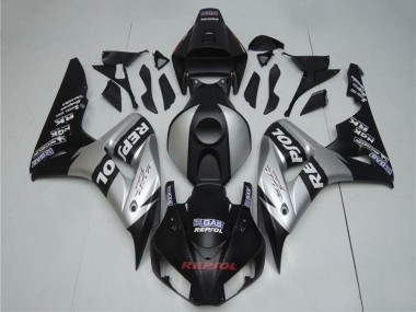 Affordable 2004-2005 Honda CBR1000RR Motorcycle Fairings - Silver Glossy Black Repsol Australia