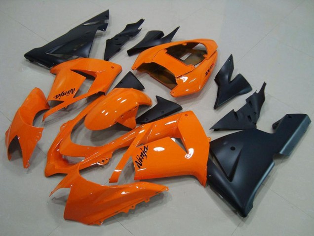 2004-2005 Kawasaki ZX10R Motorcycle Fairings - Orange Matte Black Australia