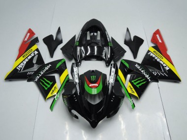 Affordable 2004-2005 Kawasaki ZX10R Motorcycle Fairings - Glossy Black Red Yellow Green Monster Australia