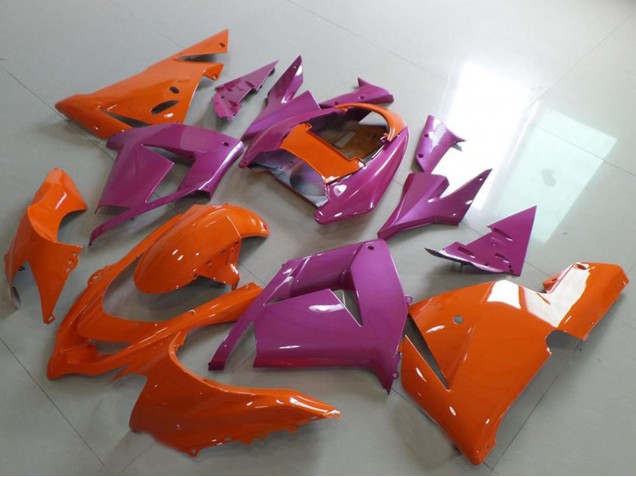 2004-2005 Kawasaki ZX10R Motorcycle Fairings - Orange and Pink Australia