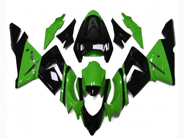 2004-2005 Kawasaki ZX10R Motorcycle Fairings - Glossy Black Green Australia