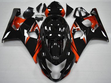 Affordable 2004-2005 Suzuki GSXR 600/750 Motorcycle Fairings - Glossy Black Red Stripe Australia